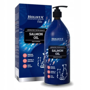 Olej z łososia dla psa i kota Holista Salmon Oil - Naturalne Omega 3 z Łososia Atlantyckiego 1000 ml