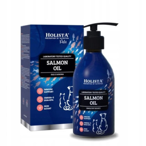 Olej z łososia dla psa i kota Holista Salmon Oil - Naturalne Omega 3 z Łososia Atlantyckiego 250 ml