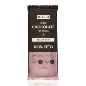 Wegańska Keto Czekolada z Olejem MCT BeKeto - Różne smaki 80 g Ciemna klasyczna