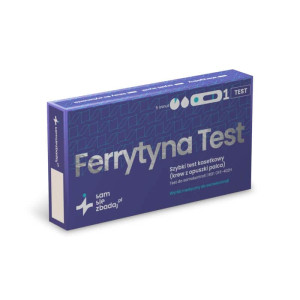 Domowy test na ferrytynę Sam Się Zbadaj - szybka kontrola poziomu żelaza i ryzyka anemii