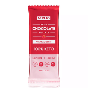 Wegańska Keto Czekolada z Olejem MCT BeKeto - Różne smaki 80 g Dzika malina