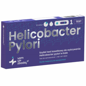 Test na Helicobacter pylori z kału Sam Się Zbadaj - Szybka diagnoza w domu bez wizyty w laboratorium