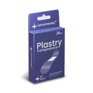 Plastry transparentne 20 sztuk Sam Się Zbadaj - Dyskretna ochrona drobnych ran każdego dnia