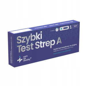 Test na anginę paciorkowcową Sam Się Zbadaj Szybki Test Strep A - diagnoza bólu gardła w zaledwie 5 minut