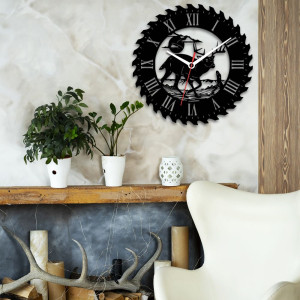 Zegar ścienny czarny loft – wzór ZW17 40 cm