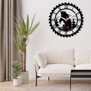 Zegar ścienny czarny loft – wzór ZW19 40 cm
