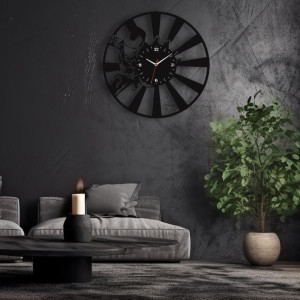 Zegar ścienny czarny loft – wzór BA18 40 cm