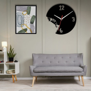Zegar ścienny czarny loft – wzór DE06 40 cm