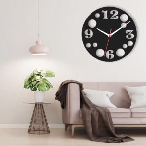 Zegar ścienny czarny loft – wzór DE07 40 cm