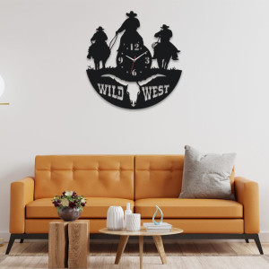 Zegar ścienny czarny loft – wzór DE08 40 cm