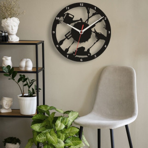 Zegar ścienny czarny loft – wzór DE09 40 cm