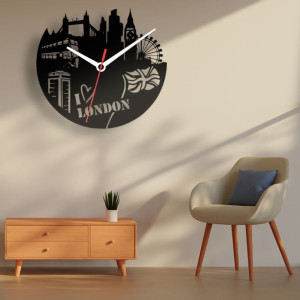 Zegar ścienny czarny loft – wzór DE17 40 cm
