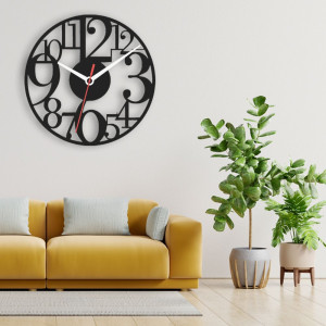 Zegar ścienny czarny loft – wzór DE18 40 cm