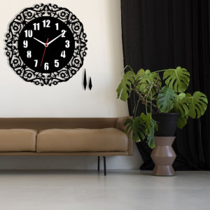 Zegar ścienny czarny loft – wzór DE21