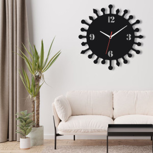 Zegar ścienny czarny loft – wzór DE41 40 cm