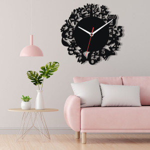 Zegar ścienny czarny loft – wzór DE46 40 cm