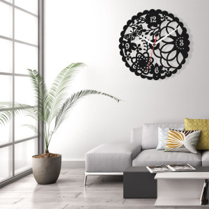 Zegar ścienny czarny loft – wzór DE48 40 cm