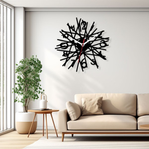 Zegar ścienny czarny loft – wzór DE50 40 cm