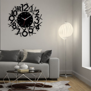 Zegar ścienny czarny loft – wzór DE57