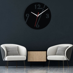 Zegar ścienny czarny loft – wzór DE66 40 cm