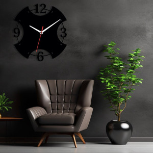 Zegar ścienny czarny loft – wzór DE68 40 cm