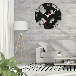 Zegar ścienny czarny loft – wzór DE72 40 cm