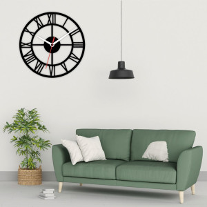 Zegar ścienny czarny loft – wzór DE76 40 cm
