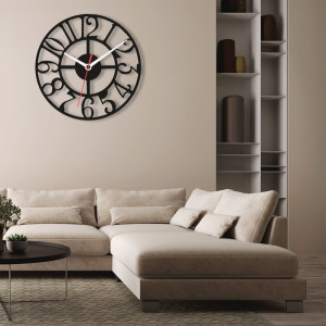 Zegar ścienny czarny loft – wzór DE79 40 cm