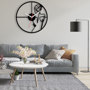 Zegar ścienny czarny loft – wzór DE81 40 cm