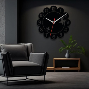 Zegar ścienny czarny loft – wzór DE88 40 cm