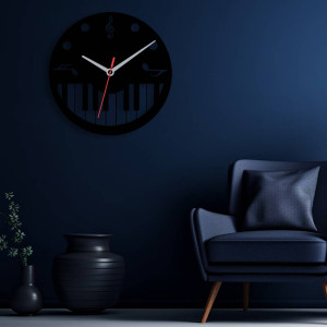 Zegar ścienny czarny loft – wzór MU25 40 cm