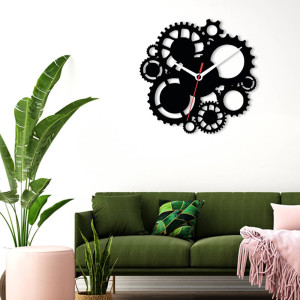 Zegar ścienny czarny loft – wzór MO01 40 cm