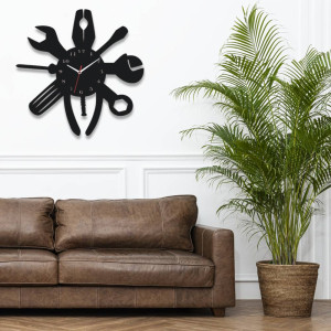 Zegar ścienny czarny loft – wzór MO09 40 cm