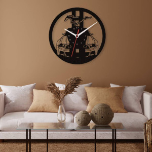 Zegar ścienny czarny loft – wzór MO11 40 cm