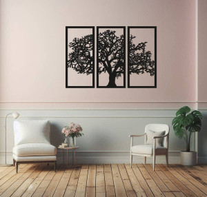 Dekoracja ścienna tryptyk drzewa - wzór TR05 59cm x 40cm