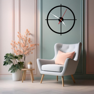 Zegar ścienny czarny loft – wzór Min 02 40 cm