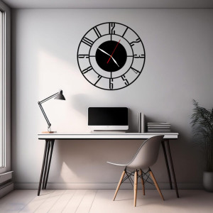 Zegar ścienny czarny loft – wzór Min 05 40 cm