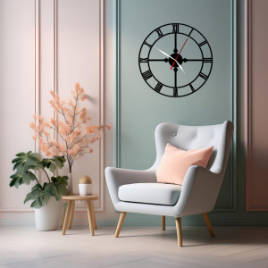Zegar ścienny czarny loft – wzór Min 08 40 cm