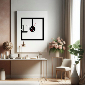 Zegar ścienny czarny loft – wzór Min 11 40 cm