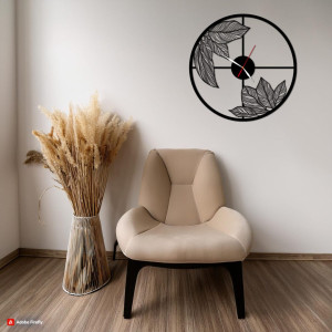 Zegar ścienny czarny loft – wzór Min 12 40 cm