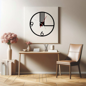 Zegar ścienny czarny loft – wzór Min 18