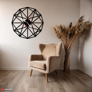 Zegar ścienny czarny loft – wzór Min 19