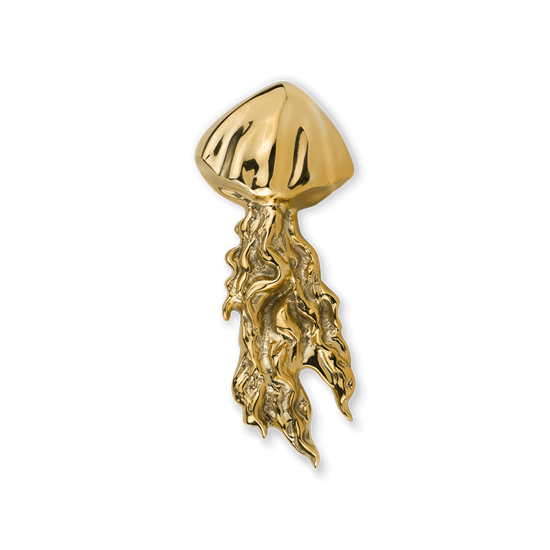 Mosiężna Dekoracja Ścienna Jellyfish M - Motyw Boho - Do Pokoju Dziecięcego - PAP DECO