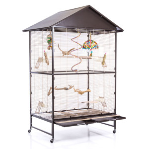 Klatka dla papug Montana Villa Casa 120 brązowa / beżowa