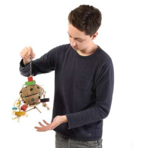 Kokosowa Zabawa II - drewniana zabawka dla papug