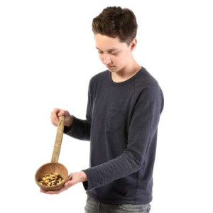 Żerdź z kokosową miską dla wszystkich papug