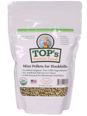 Top's Organic Parrot Food - Mini - Granulat dla nimf i innych małych papug 1,81 kg