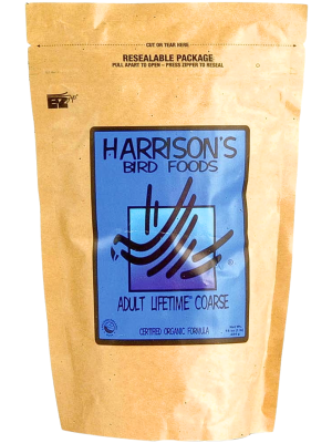 Harrison`s Adult Lifetime Coarse Organic Parrot Food - Granulat całoroczny dla średnich i dużych ptaków 450g