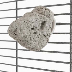 Naturalny kamień Lava - przykręcany do klatki dla papug