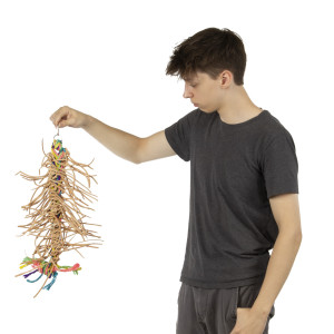 Naturalna Zabawka Shredder Leather Kabob XL – Dla Dużych Papug